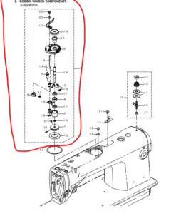 Bobinoir canette complet JUKI DDL 7000A-7