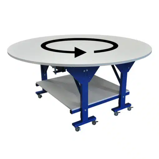 Table ronde et pivotante avec bords en PVC REXEL SK-3/0